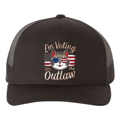 Voting For The Outlaw Bold 2024 Election Statement Yupoong Adult 5-Panel Trucker Hat