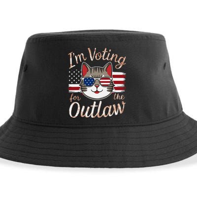 Voting For The Outlaw Bold 2024 Election Statement Sustainable Bucket Hat