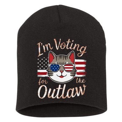 Voting For The Outlaw Bold 2024 Election Statement Short Acrylic Beanie