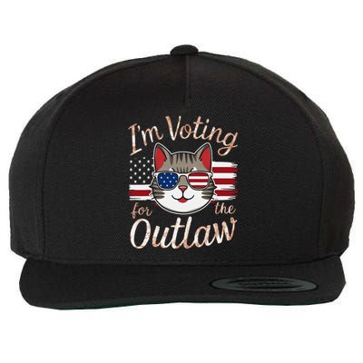 Voting For The Outlaw Bold 2024 Election Statement Wool Snapback Cap