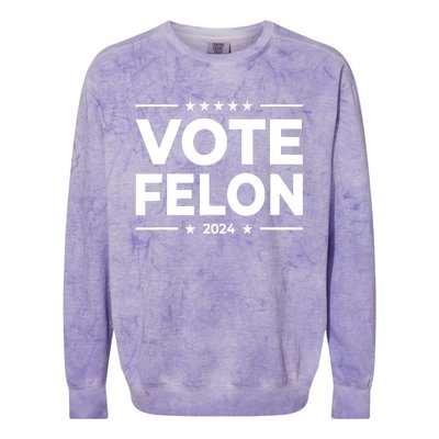 Vote Felon Trump 2024 Usa United States Stars Colorblast Crewneck Sweatshirt