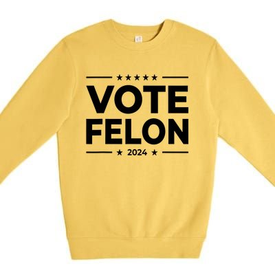 Vote Felon Trump 2024 Usa United States Stars Premium Crewneck Sweatshirt