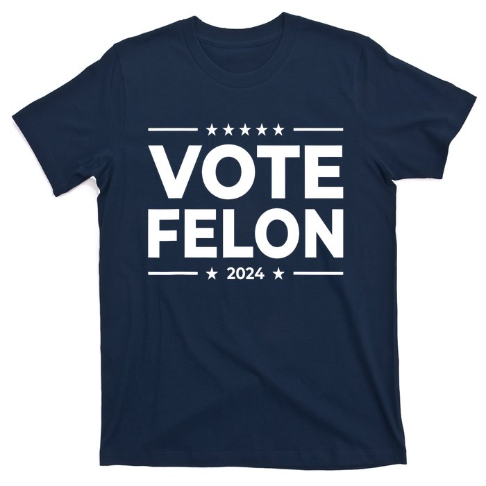 Vote Felon Trump 2024 Usa United States Stars T-Shirt