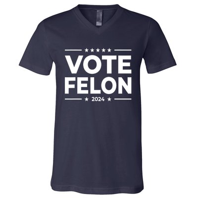 Vote Felon Trump 2024 Usa United States Stars V-Neck T-Shirt