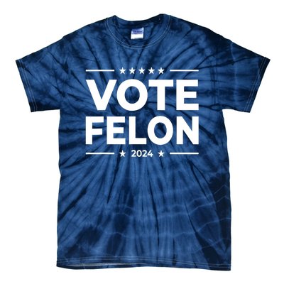 Vote Felon Trump 2024 Usa United States Stars Tie-Dye T-Shirt