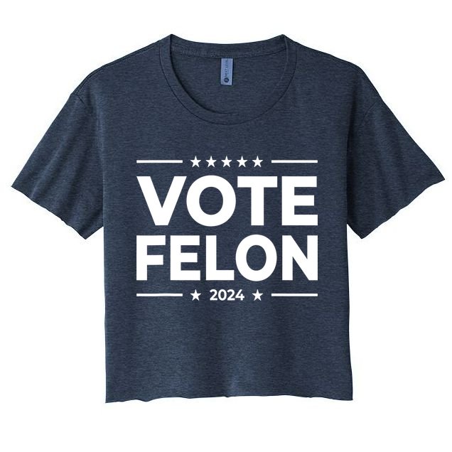 Vote Felon Trump 2024 Usa United States Stars Crop Top