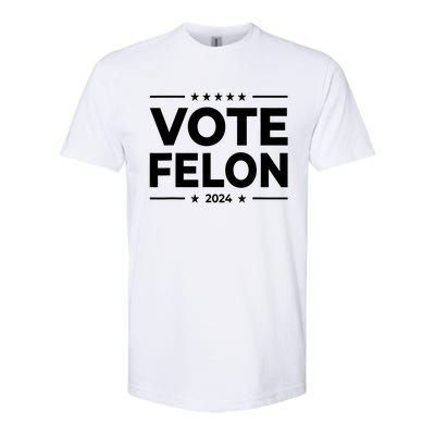 Vote Felon Trump 2024 Usa United States Stars Softstyle CVC T-Shirt