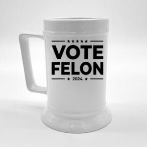 Vote Felon Trump 2024 Usa United States Stars Beer Stein