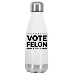 Vote Felon Trump 2024 Usa United States Stars Stainless Steel Insulated Water Bottle