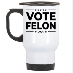 Vote Felon Trump 2024 Usa United States Stars Stainless Steel Travel Mug