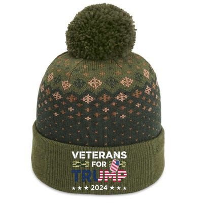 Veterans For Trump 2024 Election Vote The Baniff Cuffed Pom Beanie