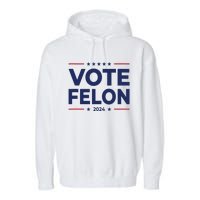 Vote Felon Trump 2024 45 And 47 Funny Vote For The Felon Tank Top Garment-Dyed Fleece Hoodie