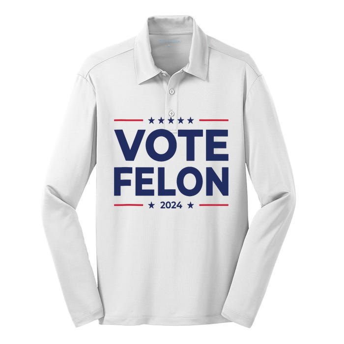 Vote Felon Trump 2024 45 And 47 Funny Vote For The Felon Tank Top Silk Touch Performance Long Sleeve Polo