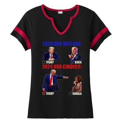 Vote For Trump! God Chose Trump To Restore Our Country! Ladies Halftime Notch Neck Tee