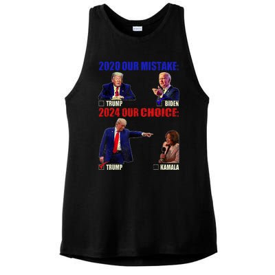 Vote For Trump! God Chose Trump To Restore Our Country! Ladies PosiCharge Tri-Blend Wicking Tank