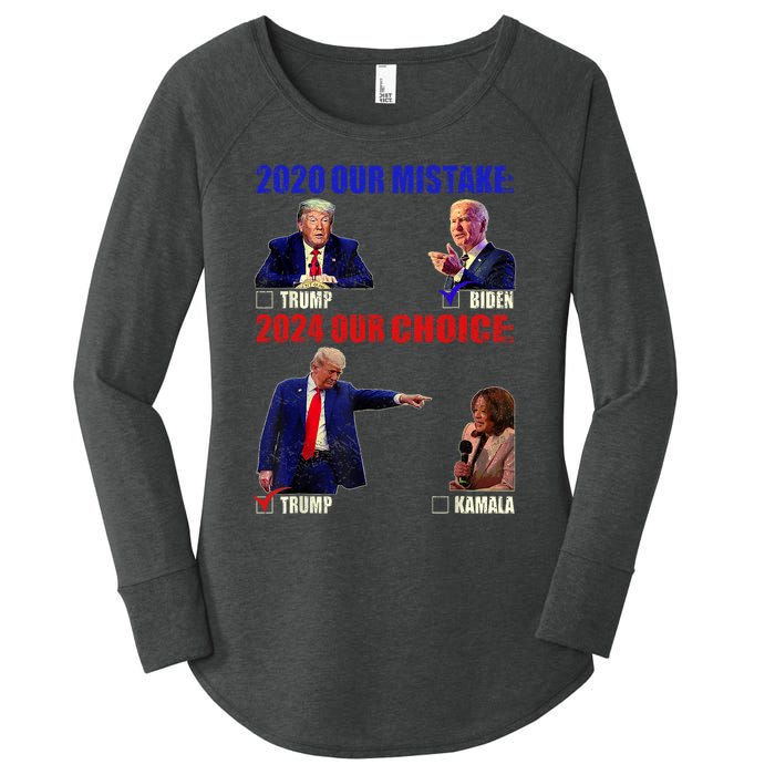 Vote For Trump! God Chose Trump To Restore Our Country! Women's Perfect Tri Tunic Long Sleeve Shirt