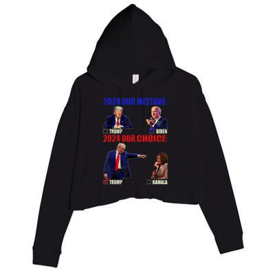 Vote For Trump! God Chose Trump To Restore Our Country! Crop Fleece Hoodie