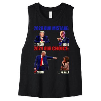 Vote For Trump! God Chose Trump To Restore Our Country! Women's Racerback Cropped Tank