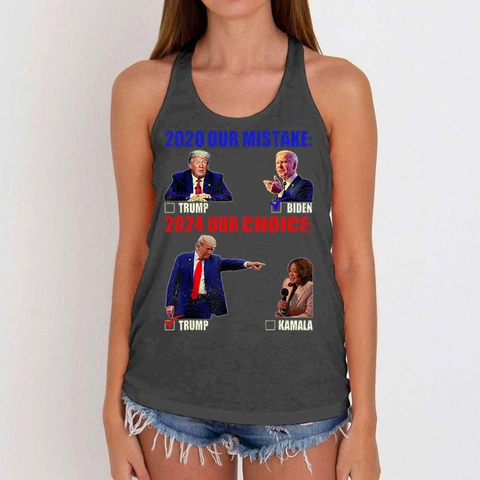 Vote For Trump! God Chose Trump To Restore Our Country! Women's Knotted Racerback Tank