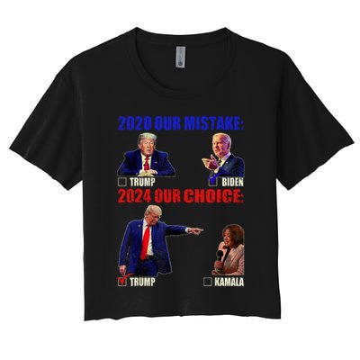 Vote For Trump! God Chose Trump To Restore Our Country! Women's Crop Top Tee