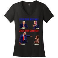 Vote For Trump! God Chose Trump To Restore Our Country! Women's V-Neck T-Shirt