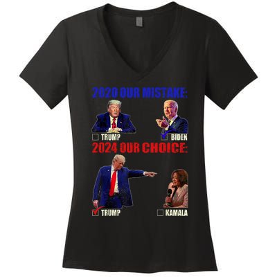 Vote For Trump! God Chose Trump To Restore Our Country! Women's V-Neck T-Shirt