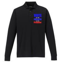 Vote For The Prosecutor Not The Predator Performance Long Sleeve Polo