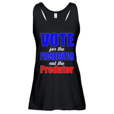 Vote For The Prosecutor Not The Predator Ladies Essential Flowy Tank