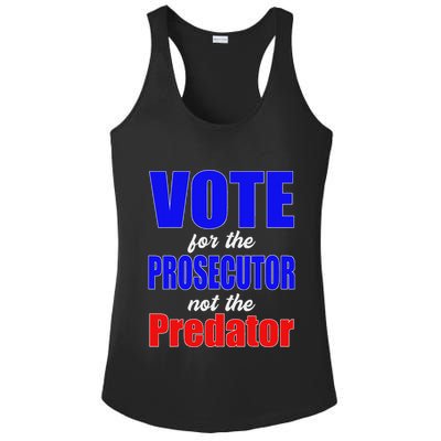 Vote For The Prosecutor Not The Predator Ladies PosiCharge Competitor Racerback Tank