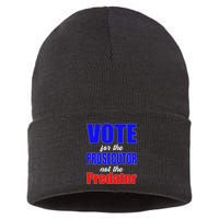 Vote For The Prosecutor Not The Predator Sustainable Knit Beanie