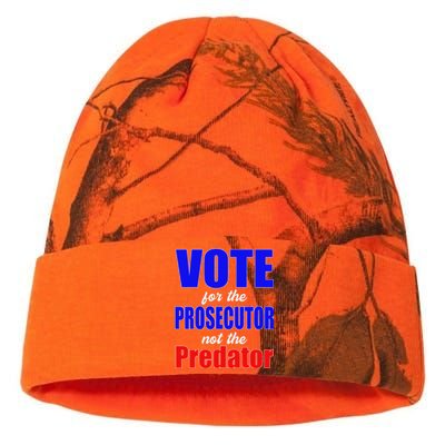 Vote For The Prosecutor Not The Predator Kati Licensed 12" Camo Beanie