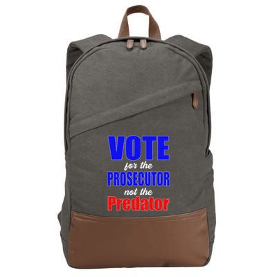 Vote For The Prosecutor Not The Predator Cotton Canvas Backpack