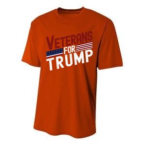 Veterans For Trump 2024 American Flag 4th Of July Gift Performance Sprint T-Shirt