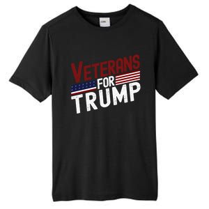 Veterans For Trump 2024 American Flag 4th Of July Gift Tall Fusion ChromaSoft Performance T-Shirt