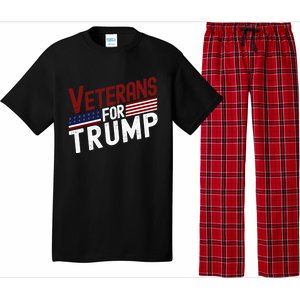 Veterans For Trump 2024 American Flag 4th Of July Gift Pajama Set