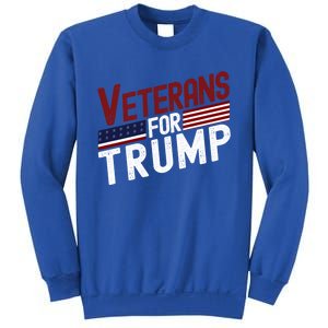 Veterans For Trump 2024 American Flag 4th Of July Gift Sweatshirt