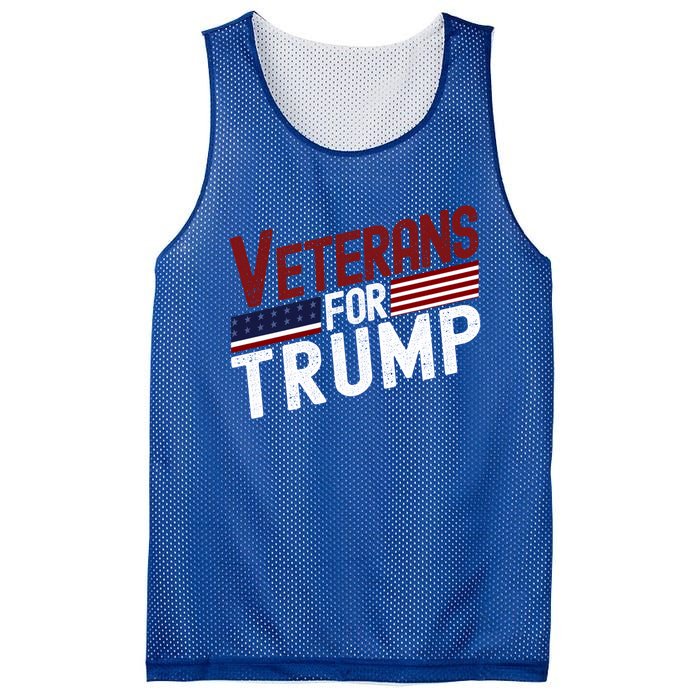 Veterans For Trump 2024 American Flag 4th Of July Gift Mesh Reversible Basketball Jersey Tank