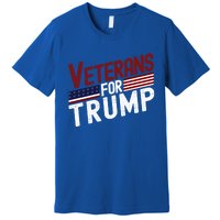 Veterans For Trump 2024 American Flag 4th Of July Gift Premium T-Shirt