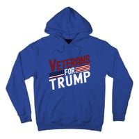 Veterans For Trump 2024 American Flag 4th Of July Gift Tall Hoodie