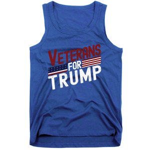 Veterans For Trump 2024 American Flag 4th Of July Gift Tank Top