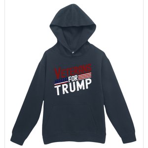 Veterans For Trump 2024 American Flag 4th Of July Gift Urban Pullover Hoodie