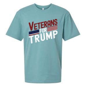 Veterans For Trump 2024 American Flag 4th Of July Gift Sueded Cloud Jersey T-Shirt