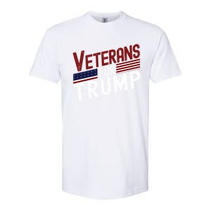 Veterans For Trump 2024 American Flag 4th Of July Gift Softstyle CVC T-Shirt