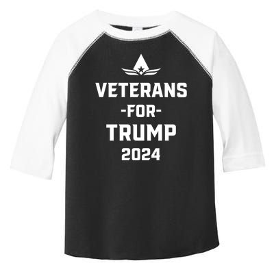 Veterans For Trump 2024 Veteran Support For Donald Trump Toddler Fine Jersey T-Shirt