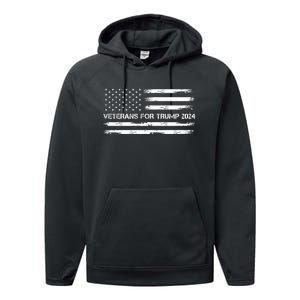 Veterans For Trump 2024 Election 2024 Performance Fleece Hoodie