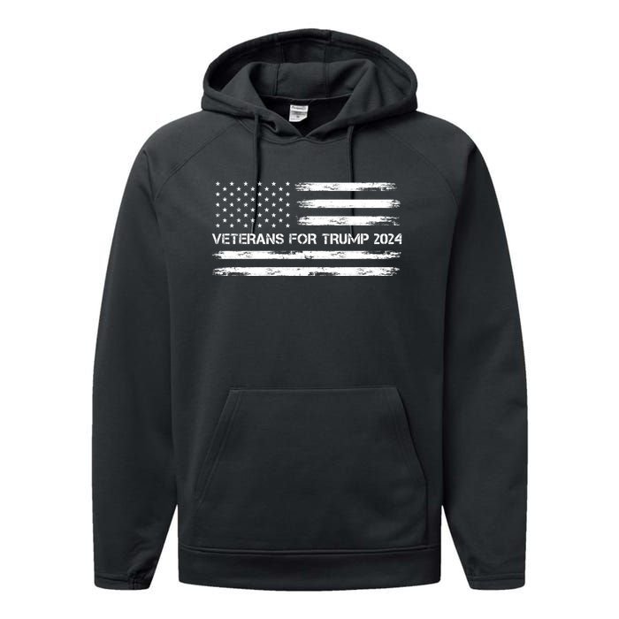 Veterans For Trump 2024 Election 2024 Performance Fleece Hoodie