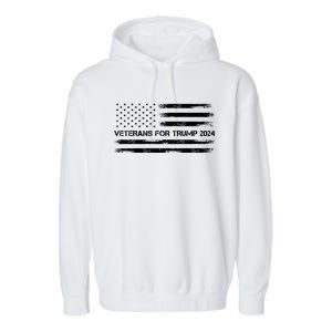 Veterans For Trump 2024 Election 2024 Garment-Dyed Fleece Hoodie