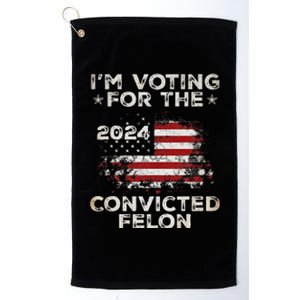 Voting For The Outlaw Trump 2024 Platinum Collection Golf Towel