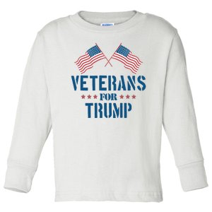 Veterans For Trump 2024 Toddler Long Sleeve Shirt