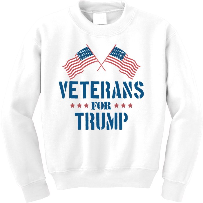 Veterans For Trump 2024 Kids Sweatshirt